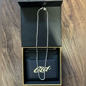GLD White Gold Plated Rope Chain - 20”